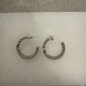 Elegant Silver Hoop Earrings by Lagos